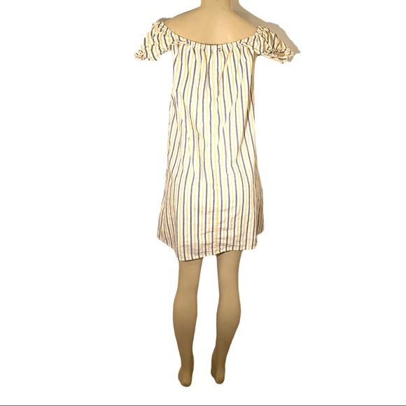 Paper Moon Ruffle Sleeve Baby Doll Tent Midi Dress Boho Neutral Cream - Picture 4 of 4